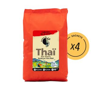 Autour Du Riz - Riz thaï blanc équitable - Colis 4 x 2 kg