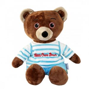 Pelucho - Peluche Bouillotte Petit Ours Brun - Made in France