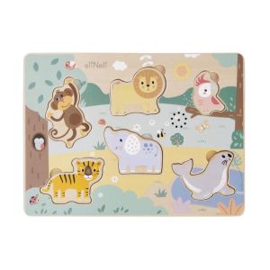 Elineli - Puzzle Sonore en Bois Animaux
