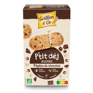 Grillon D'or - Biscuits p'tit dej avoine chocolat bio 150g