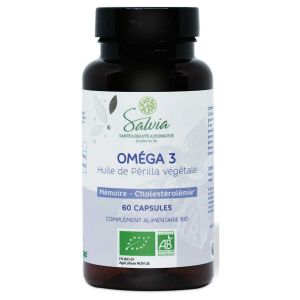 Salvia - Oméga 3 Huile de périlla végétale 60 capsules