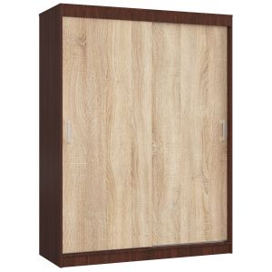 Akord - Armoire Coulissante Mono Weng&eacute;/Ch&ecirc;ne Sonoma 150X60X200