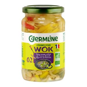 Germ'line - Légumes pour wok baby mungo brocoli oignons poivrons bio 330g