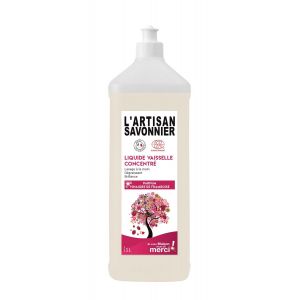 L'artisan Savonnier Entretien - Liquide vaisselle concentré vinaigre de framboise 1L