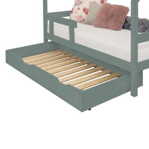 Benlemi - Tiroir de lit 120 x 190 avec sommier BUDDY - vert sauge