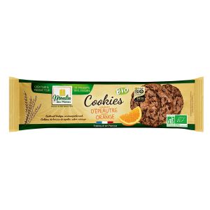 Moulin Des Moines - Cookies d'&eacute;peautre chocolat et orange bio 200g