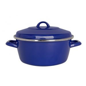 Cosy & Trendy - Cocotte Retro 4,4L Bleu-Acier émaillé-Tous feux dont induction