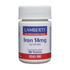 Lamberts - Citrate de Fer 100 tablettes de 14mg