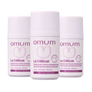 Omum - Déodorant bille peaux sensibles 24H Le Délicat x 3