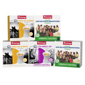 Malongo - Café en dosettes - Cave Latine - 80 doses - 0.52 Kg