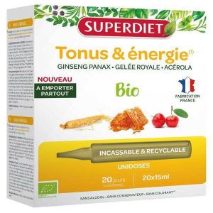 Superdiet - Unidoses tonus et énergie 20x15ml