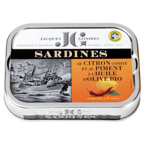 Jacques Gonidec - Sardines au citron confit et piment à l'huile d'olive 115g