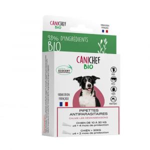 Canichef - Pipettes antiparasitaires chien - moyen à grand x4
