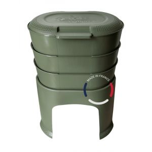 Planet Compost - Lombricomposteur Magic Lombric vert avec 3 bacs à compost - 36 L