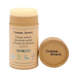 Comme Avant - Crème solaire solide SPF50 bio origine France 80g