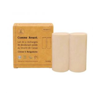 Comme Avant - Recharges déodorant solide citron et bergamote 2x60g