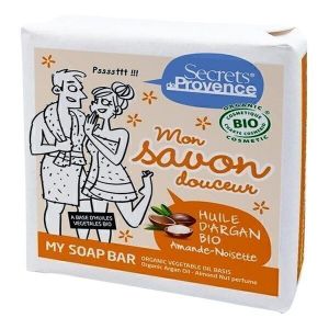 Secrets De Provence - Savon Huile d'Argan, Amande, Noisette 100g