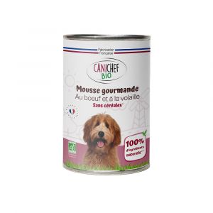 Canichef - Mousse sans céréales chien boeuf et volaille 400g