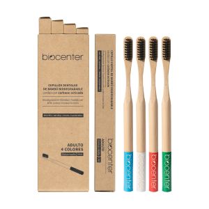 Biocenter - Paquet de brosse &agrave; dents adulte en bambou et charbon actif 4