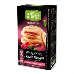 Le Moulin Du Pivert - Biscuits fourrés fruits rouges vegan 175g bio