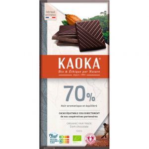 Kaoka - Tablette chocolat noir 70% bio 100g