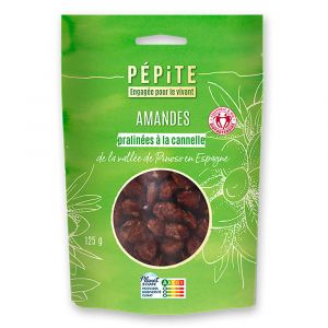 P&eacute;pite - Amandes pralin&eacute;es &agrave; la cannelle bio 125g