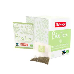 Malongo - Thé vert - Menthe bio en sachet - 25 Pièce