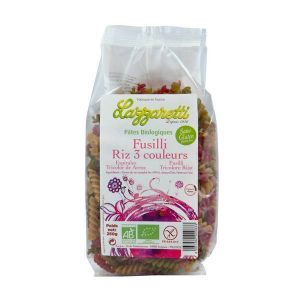 Lazzaretti - Fusilli riz 3 couleurs bio 250g