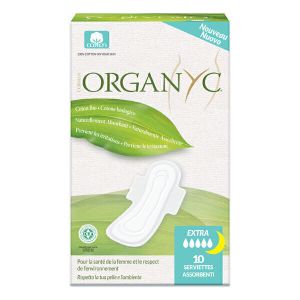 Organyc - Serviettes extra nuit et flux très abondants x10