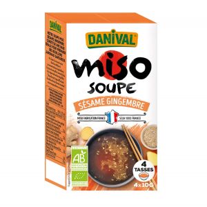 Danival - Soupe miso instantanée sésame gingembre bio 4x10g