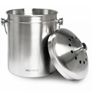 Veohome - Poubelle à Compost - Seau de cuisine pour déchets organiques