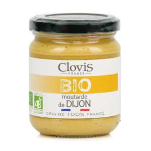 Clovis - Moutarde de Dijon bio 100% française - Pot de 200g