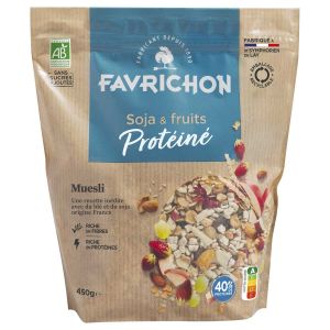 Favrichon - Muesli prot&eacute;in&eacute; bio soja et fruits 450g