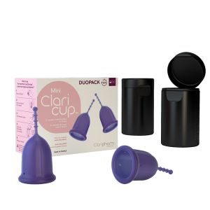 Claripharm - Duopack Claricup antimicrobienne T0+Box de désinfection