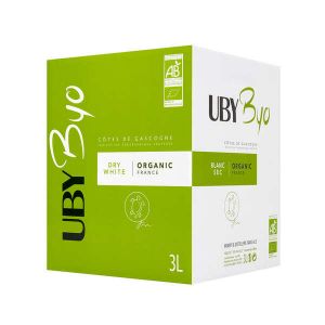Domaine Uby - UBY Bio Vin blanc fruité de Gascogne en bib 3L - Le bag in box d