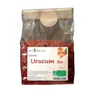 Terre Symbiose - 450gr - Graines d'Urucum Bio - Roucou Bio