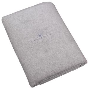 Eveil & Nature - Edredon velours 100x140 cm Coton bio Gris