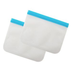 Dotz - Set de 2 sacs ziplock réutilisables bleu 1,3L