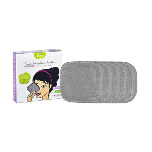 Les Tendances D'emma - 10 lingettes démaquillantes lavables Eucalyptus biface Gris