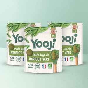 Yooji - x3 : Purée Haricot vert BIO - Dès 4M - 8 à 20 repas