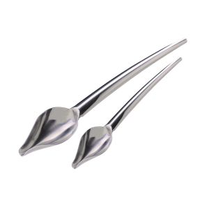 Fackelmann - Lot de 2 cuillères plumes à décoration pâtissière Jean Daudignac