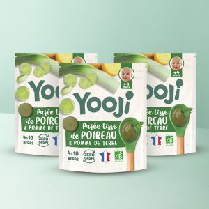 Yooji - x3 : Purée Poireau BIO - Dès 4M - 8 à 20 repas