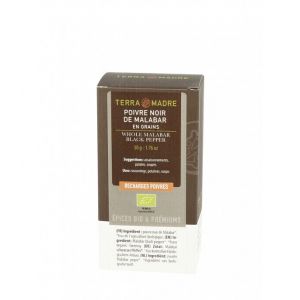 Terra Madre - Poivre Noir de Malabar en Grains Recharge bio