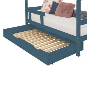 Benlemi - Tiroir de lit 120 x 190 avec sommier BUDDY - vert pétrole