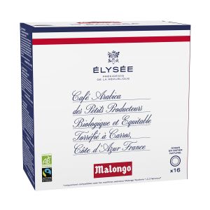 Malongo - Caf&eacute; bio en dosettes - Caf&eacute; bio &Eacute;lys&eacute;e - 0.104 Kg
