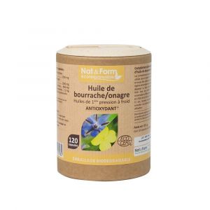 Nat & Form - Huile de bourrache et d'onagre 90 capsules gamme écoresponsable