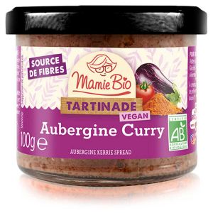 Mamie Bio - Tartinable aubergines curry bio 100g