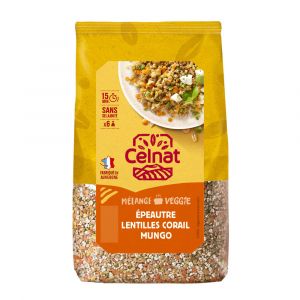 Celnat - Mélange épeautre, lentilles corail et haricots mungo bio 500g