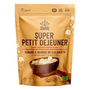 Iswari - Super petit-déjeuner banane beurre de cacahuètes bio 360g