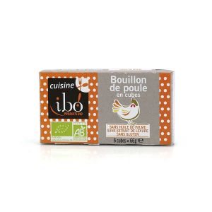 Ibo! - Bouillon de poule bio en cubes - Bo&icirc;te de 66g